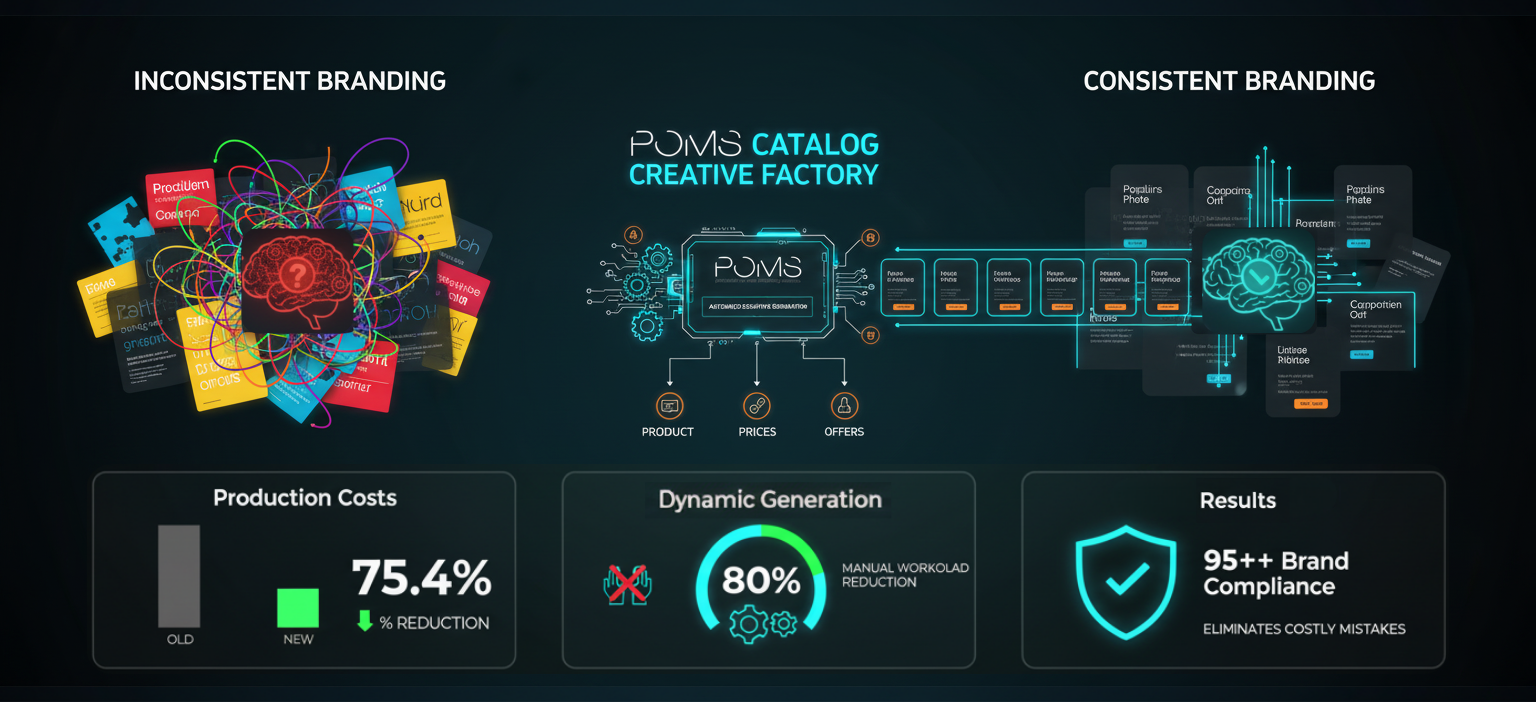 Illustration showing consistent vs inconsistent branding